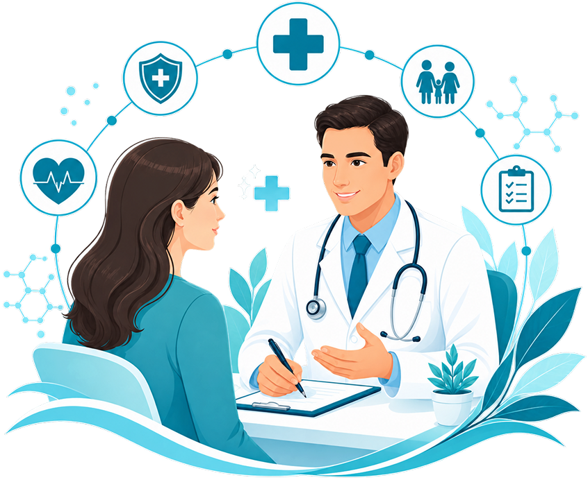 Doctor consulting a patient